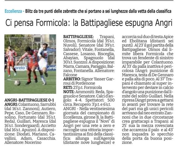 Buongiorno rassegnastampa ForzaBattipagliese...