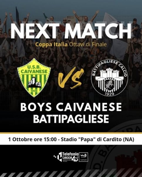 Coppa Italia, ottavi di finale, andata Us Boys Caivanese...