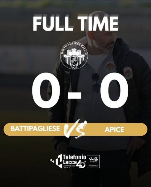 FT Una grande Battipagliese viene fermata sul pari dallApice...