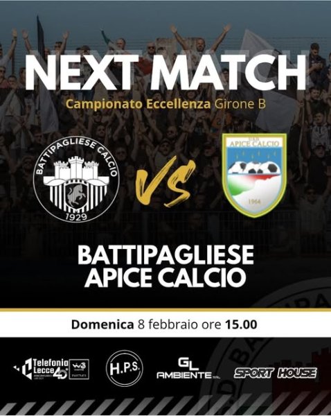 Eccellenza, girone B 25giornata USD Apice Calcio domenica...