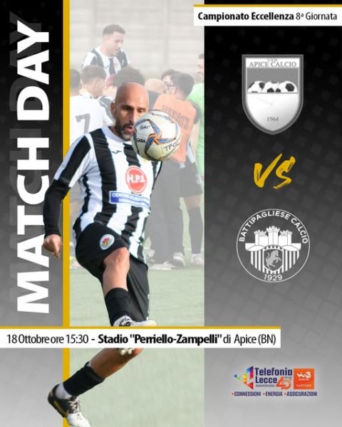 Eccellenza, girone B, 8giornata USD Apice Calcio...