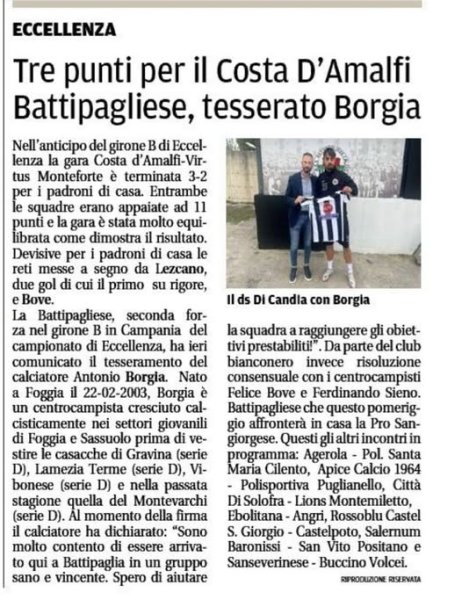 Buongiorno rassegnastampa ForzaBattipagliese...