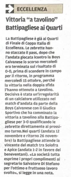 Buongiorno rassegnastampa ForzaBattipagliese...