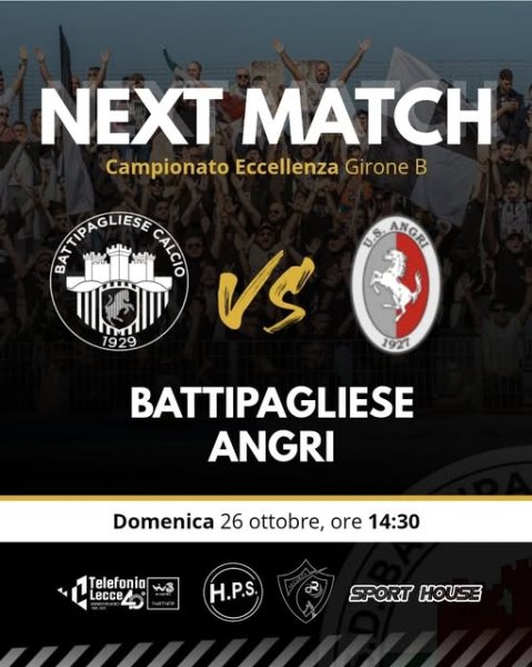 Eccellenza, girone B, 9giornata US Angri 1927 domenica...