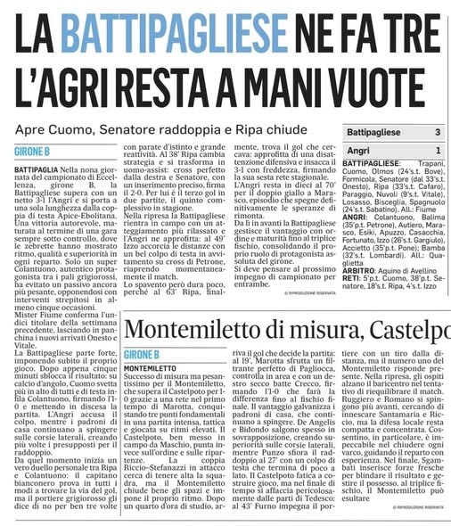 Buongiorno rassegnastampa ForzaBattipagliese...