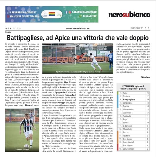 Buongiorno rassegnastampa ForzaBattipagliese...